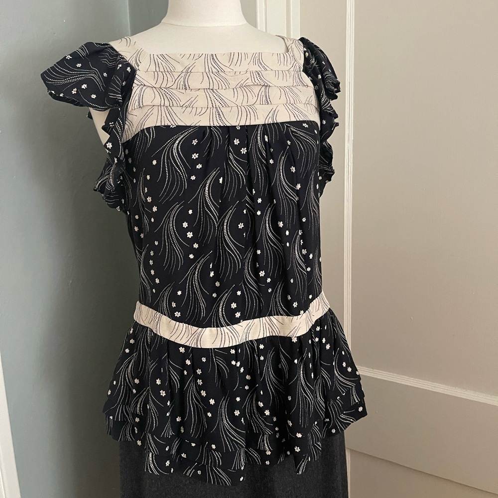 Anthropologie Leifsdottir silk tunic blouse